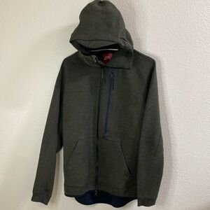 Nike Green Performance Zip Jacket With Hoodie